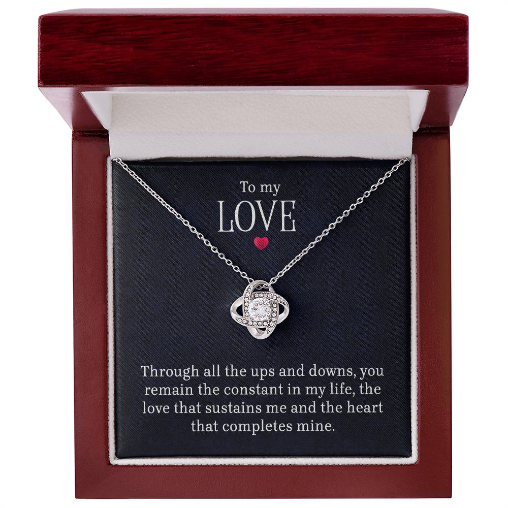 To My Love - Lov eKnot Necklace