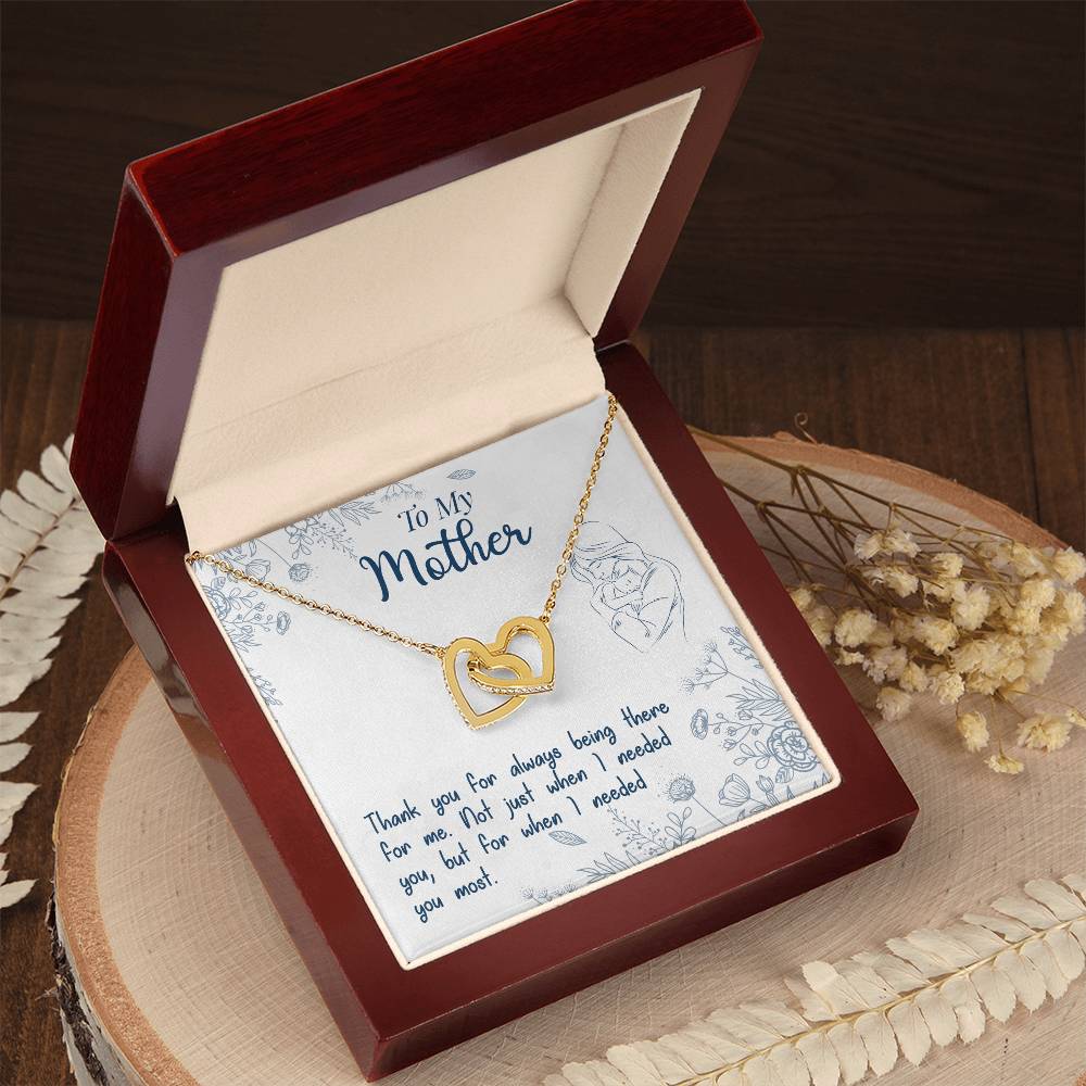 Thank You For Always Being There - Interlocking Hearts Necklace