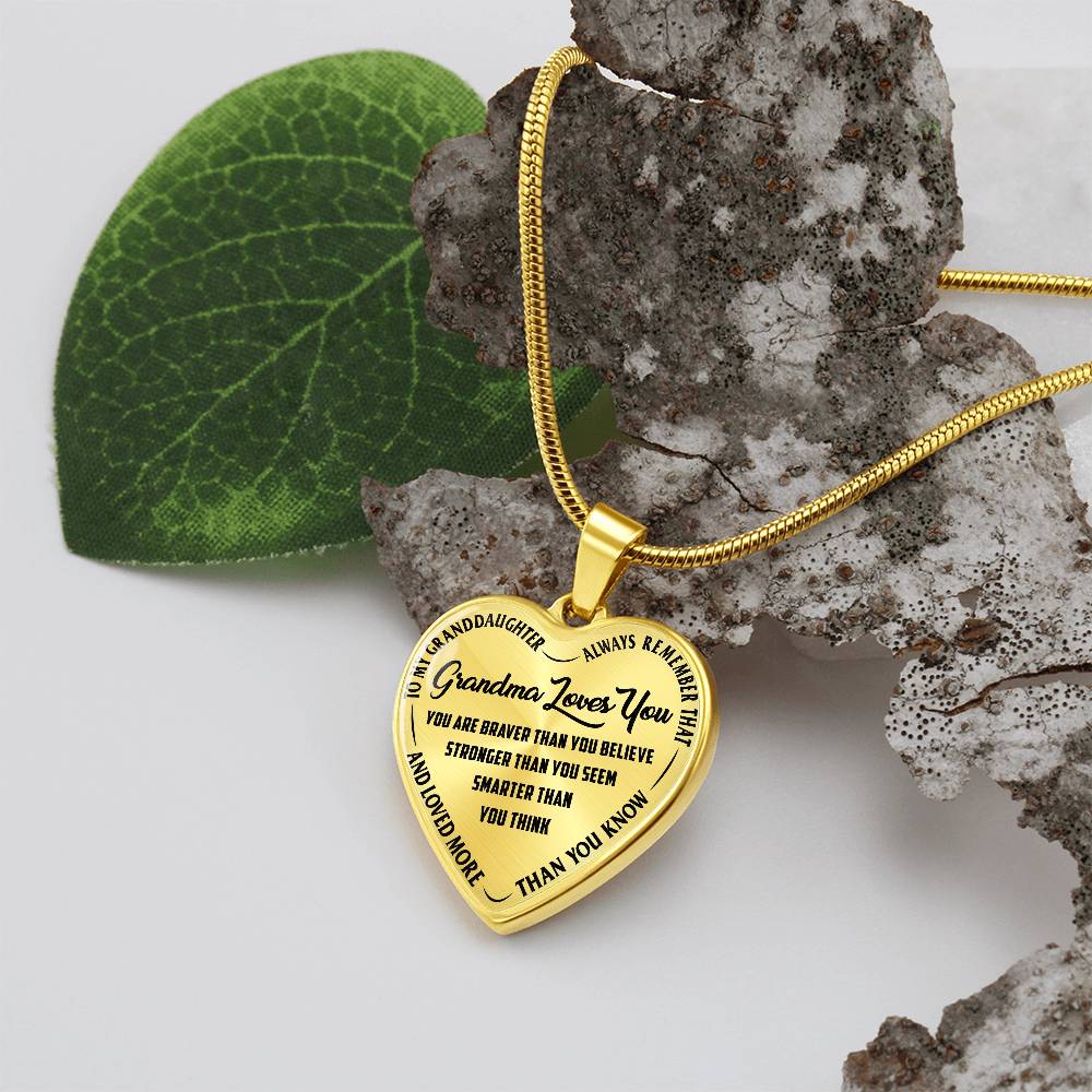 Grandma Loves You - Heart Necklace