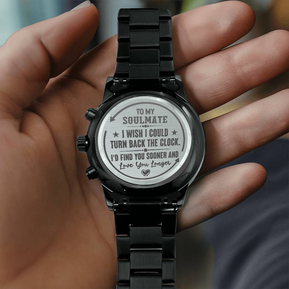 To My Soulmate Turn Back the Clock (Charcoal Black) – Men&