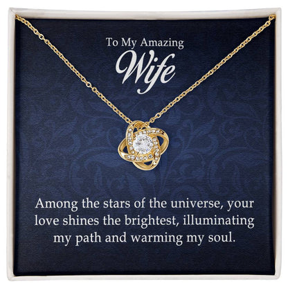 To My Amazing Wife - Love Knot Necklace