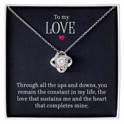 To My Love - Lov eKnot Necklace