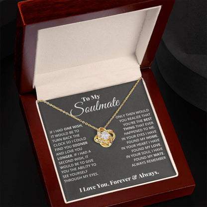 To My Soulmate - Love Knot Necklace