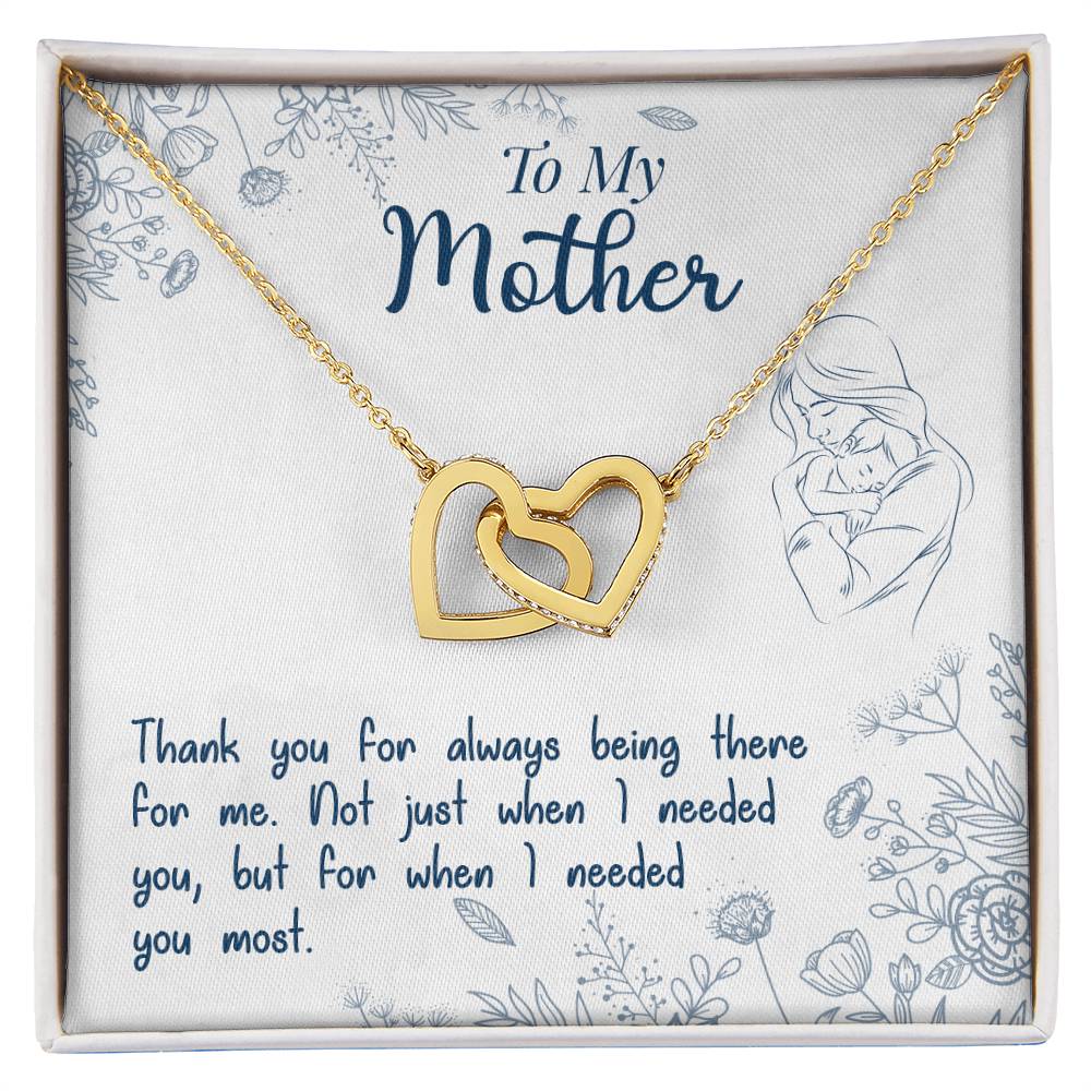 Thank You For Always Being There - Interlocking Hearts Necklace