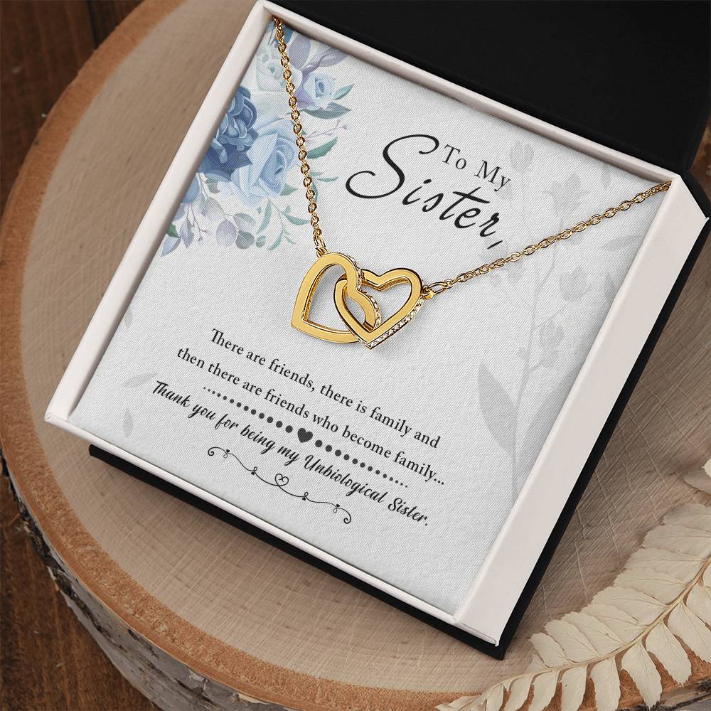 To My Sister - Interlocking Hearts Necklace