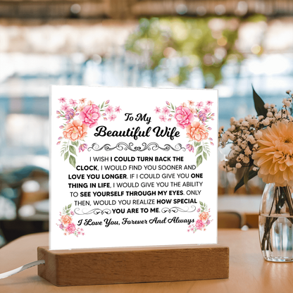 To My Beautiful Wife – Acrylic Square