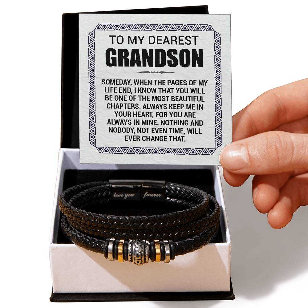 Pages of My Life Love You Forever (To My Grandson) – Bracelet