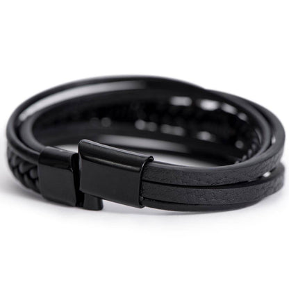 Hold Tightly - Cross Leather Bracelet