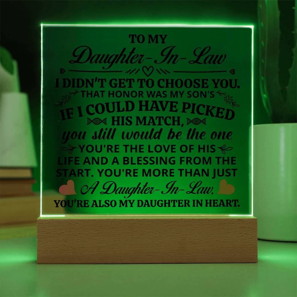 To My Daughter-in-Law Honor – Acrylic Square