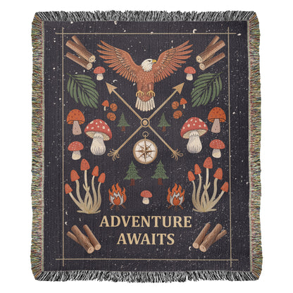 Adventure Awaits - Woven Blanket